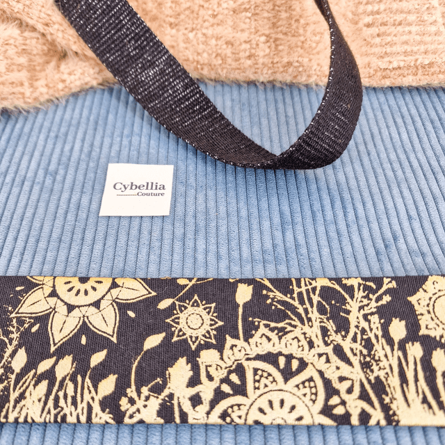 kit tout-en-un personnalisable tote bag velours bleu ciel