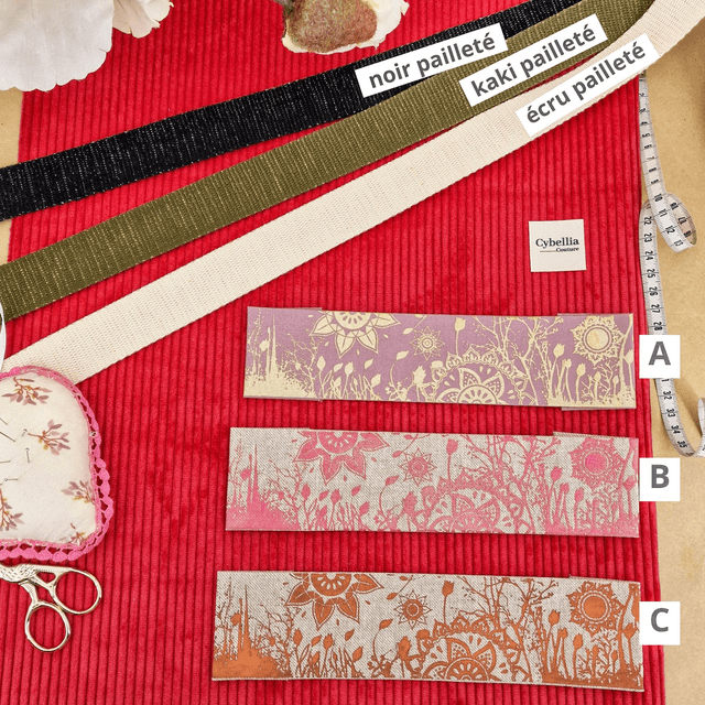 kit tout-en-un personnalisable tote bag velours framboise