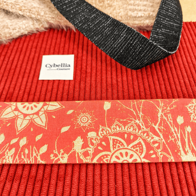 kit tout-en-un personnalisable tote bag velours rouge brique