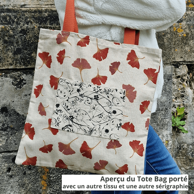 kit tout-en-un débutant tote bag motif floral lilas 
