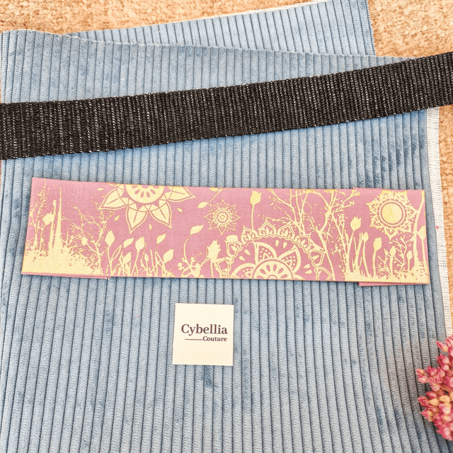 kit tout-en-un personnalisable tote bag velours bleu ciel