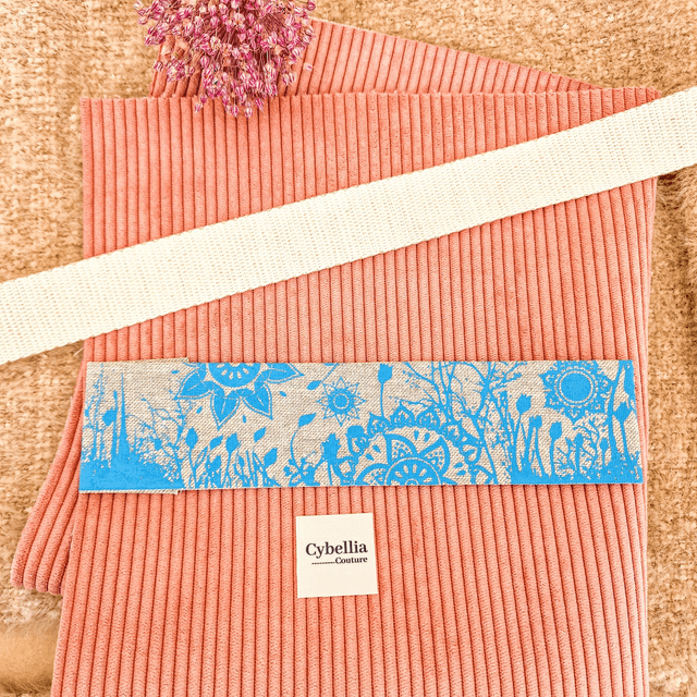 kit tout-en-un personnalisable tote bag velours vieux rose