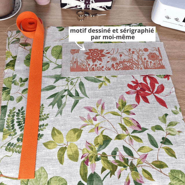 kit tout-en-un débutant tote bag motif floral